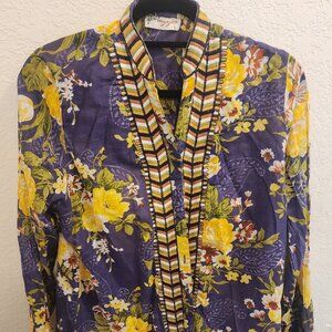 Magazine - L - ladies button up blouse 100 percent cotton - made in India
